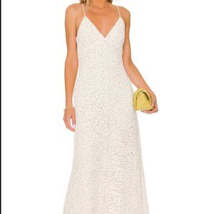 House of Harlow Luisia White Lace Maxi Dress